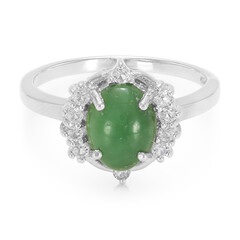 Anillo en plata con Crisoprasa imperial