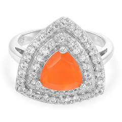 Anillo en plata con Cornalina