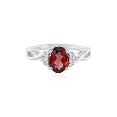Anillo en plata con Granate de Mozambique