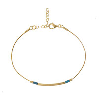 Brazalete en plata con Hematita azul