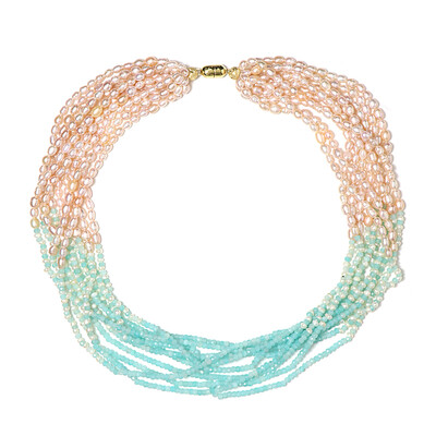 Collar en plata con Amazonita (Riya)