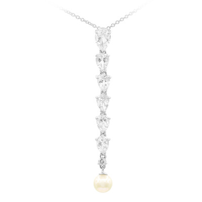 Collar en plata con Topacio blanco