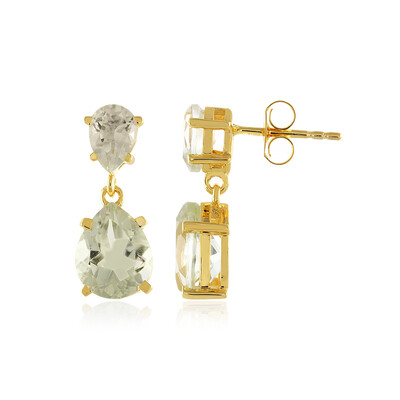 Pendientes en plata con Amatista verde