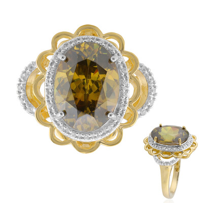 Anillo en oro con Esfalerita de Bulgaria