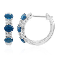 Pendientes en oro con Apatita azul rey