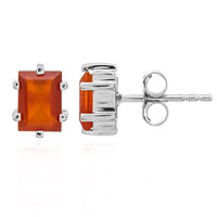 Pendientes en plata con Ónix rojo
