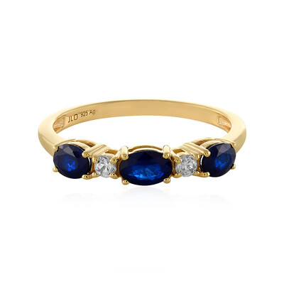 Anillo en plata con Espinela azul royal
