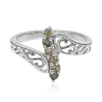 Anillo en plata con Diamante champán