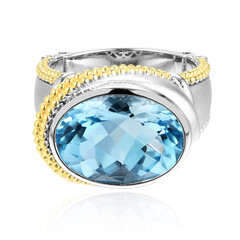 Anillo en plata con Topacio azul cielo (Dallas Prince Designs)