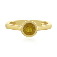 Anillo en plata con Zafiro amarillo de Madagascar