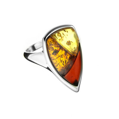 Anillo en plata con Ámbar báltico (dagen)
