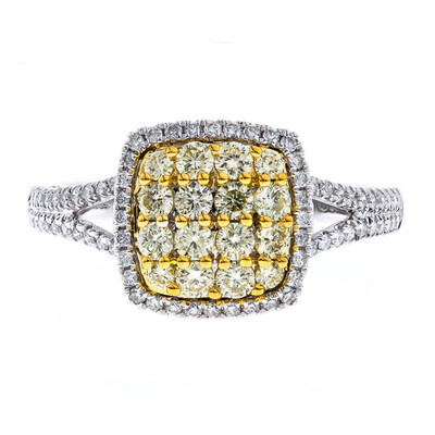 Anillo en oro con Diamante amarillo SI2 (CIRARI)