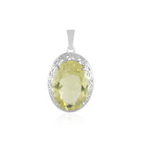 Colgante en plata con Quarzo limón