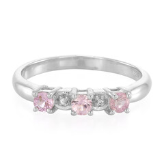 Anillo en plata con Zafiro rosado