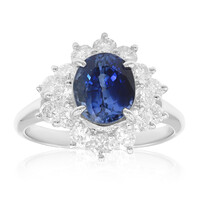 Anillo en platino con Zafiro de Ceilán (CIRARI)