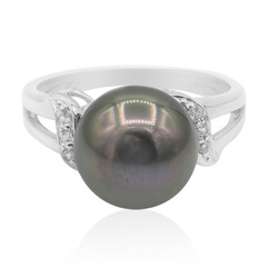 Anillo en plata con Perla cultivada de Tahití (TPC)