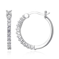 Pendientes en plata con Topacio blanco