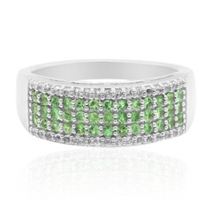 Anillo en plata con Tsavorita