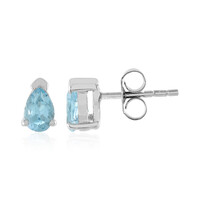 Pendientes en plata con Topacio azul cielo