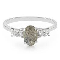 Anillo en plata con Labradorita