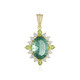Colgante en plata con Fluorita verde