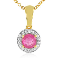 Collar en plata con Zafiro rosa de Madagascar