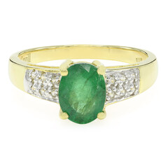 Anillo en plata con Esmeralda de Bahía