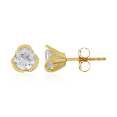 Pendientes en plata con Topacio blanco