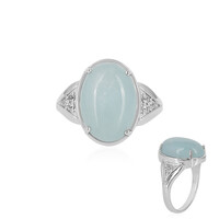 Anillo en plata con Aguamarina