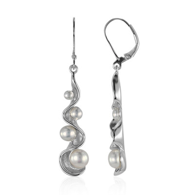 Pendientes en plata con Perla Freshwater (MONOSONO COLLECTION)