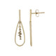 Pendientes en oro con Diamante chocolate I2