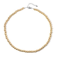 Collar en plata con Perla de lava dorada