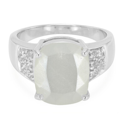 Anillo en plata con Piedra de Luna blanca