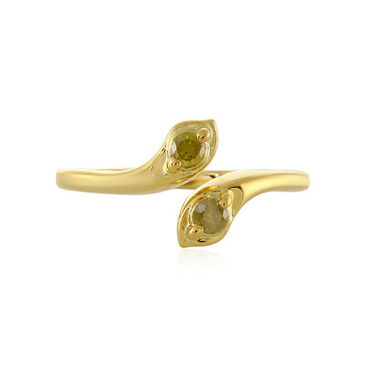 Anillo en plata con Diamante I3 amarillo