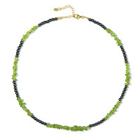 Collar en plata con Hematita negra