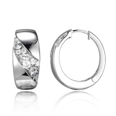 Pendientes en plata con Topacio blanco (Adela Silber)