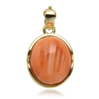 Colgante en plata con Ostra espinosa naranja