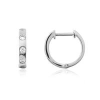 Pendientes en platino con Diamante limpio a lupa F (LUCENT DIAMONDS)