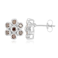 Pendientes en plata con Diamante fantasía