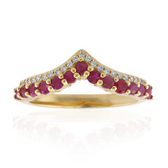Anillo en plata con Rubí