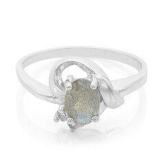 Anillo en plata con Labradorita