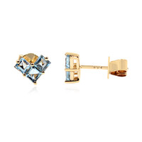 Pendientes en oro con Aguamarina de Ofiki
