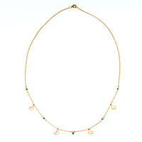 Collar en oro con Esmeralda de Zambia AAA (de Melo)