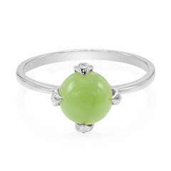 Anillo en plata con Crisoprasa imperial