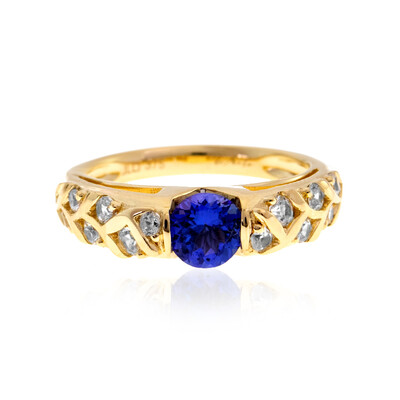 Anillo en oro con Tanzanita AAA (de Melo)