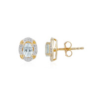 Pendientes en plata con Aguamarina