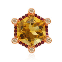 Colgante en oro con Citrino de Madeira (Adela Gold)