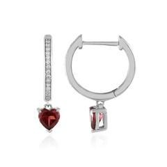 Pendientes en plata con Granate de Mozambique