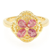 Anillo en oro con Zafiro Padparascha no calentado (AMAYANI)