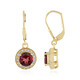 Pendientes en plata con Granate de Mozambique